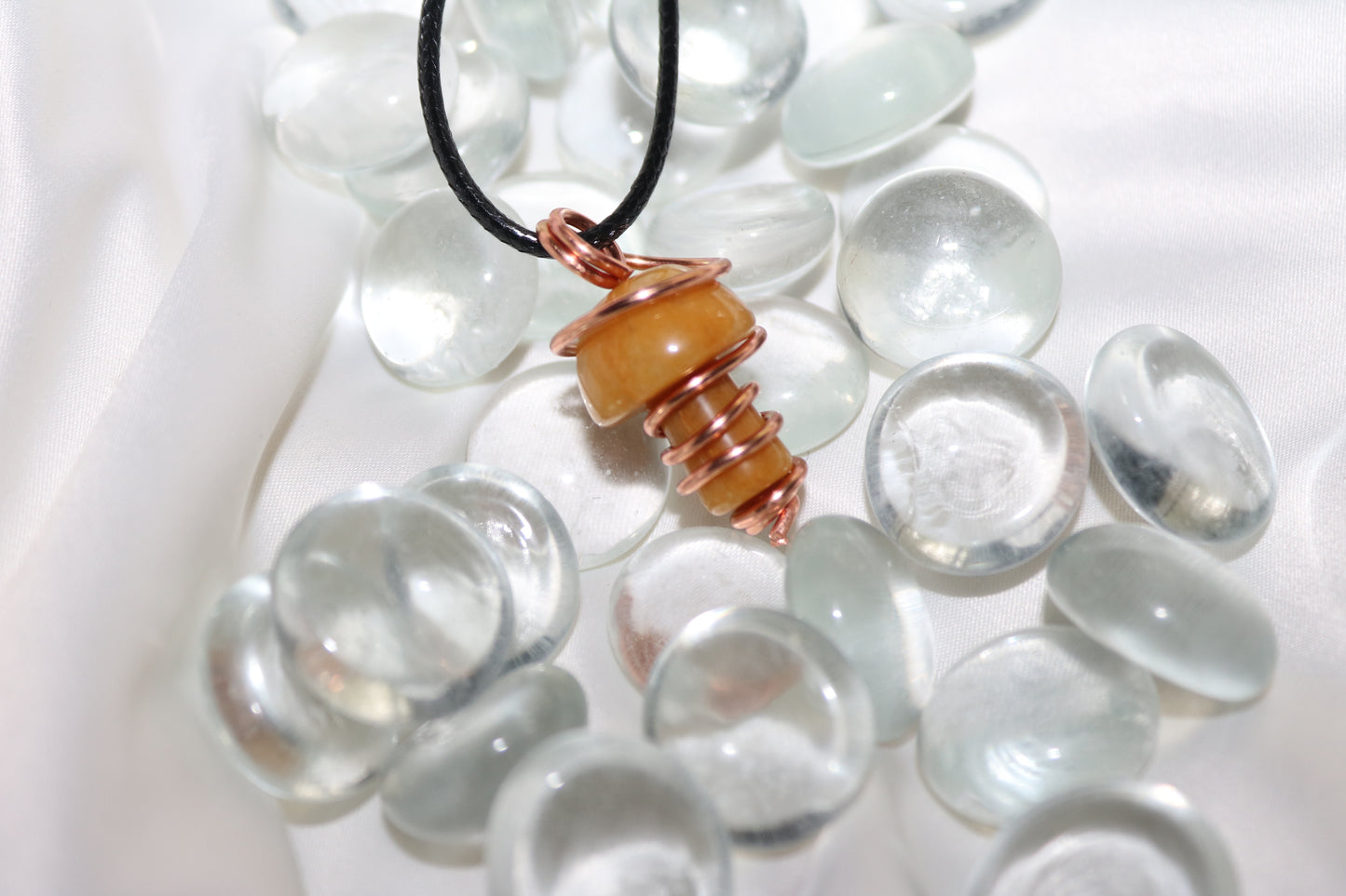 Yellow Jade | Copper Wrap