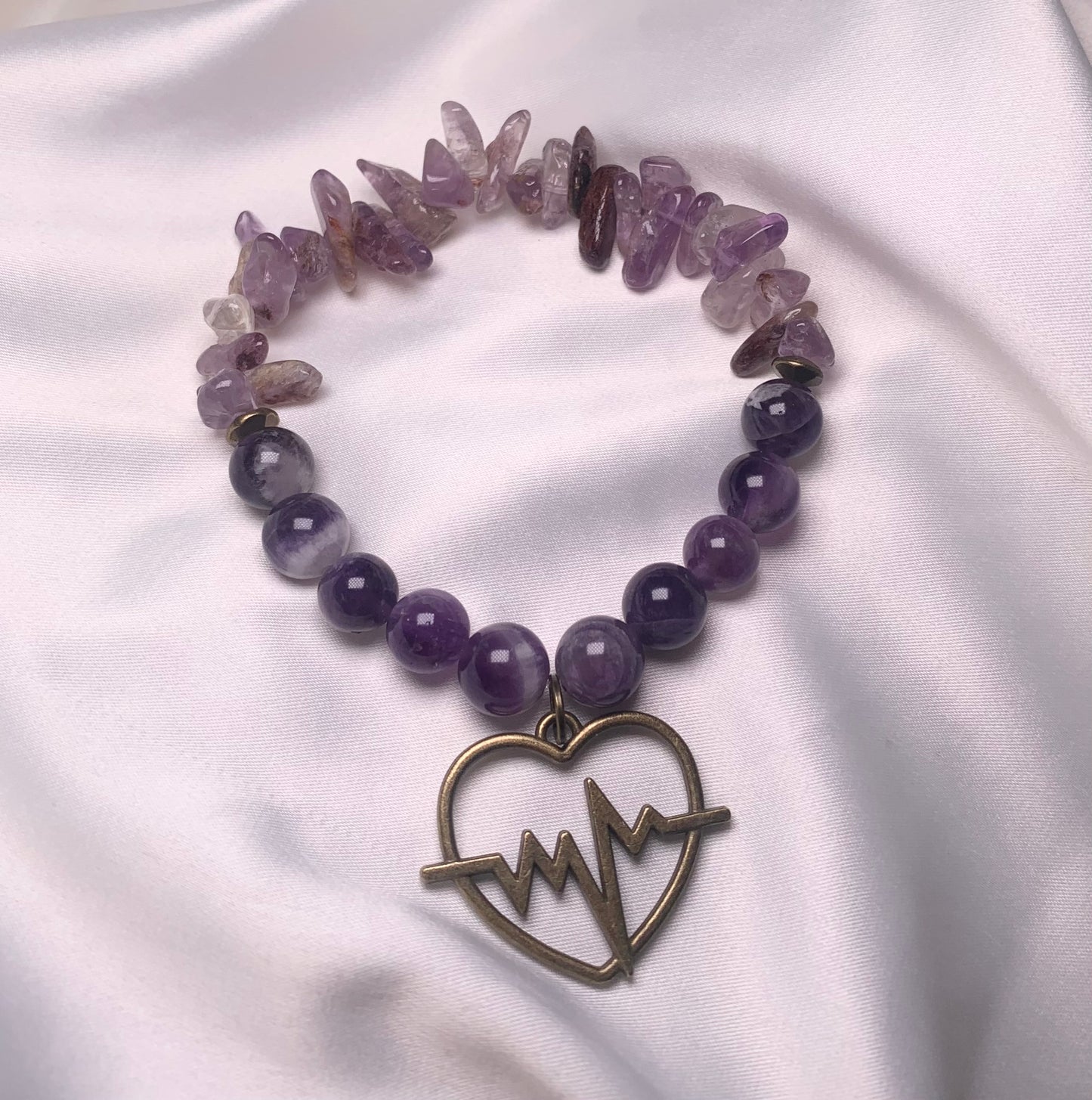 Amethyst Chips|Amethyst Beads|Bronze