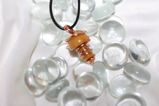 Yellow Jade | Copper Wrap