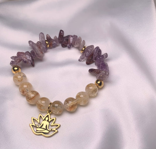 Amethyst Chips|Citrine Beads|Gold