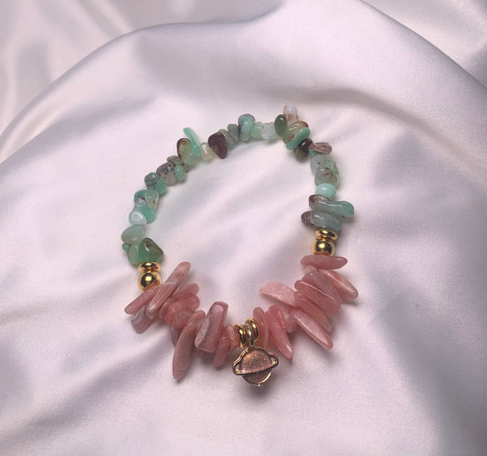 Chrysoprase Chips|Rhodochrosite Chips|Gold